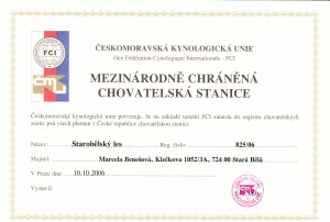 Registration of Starobělský les